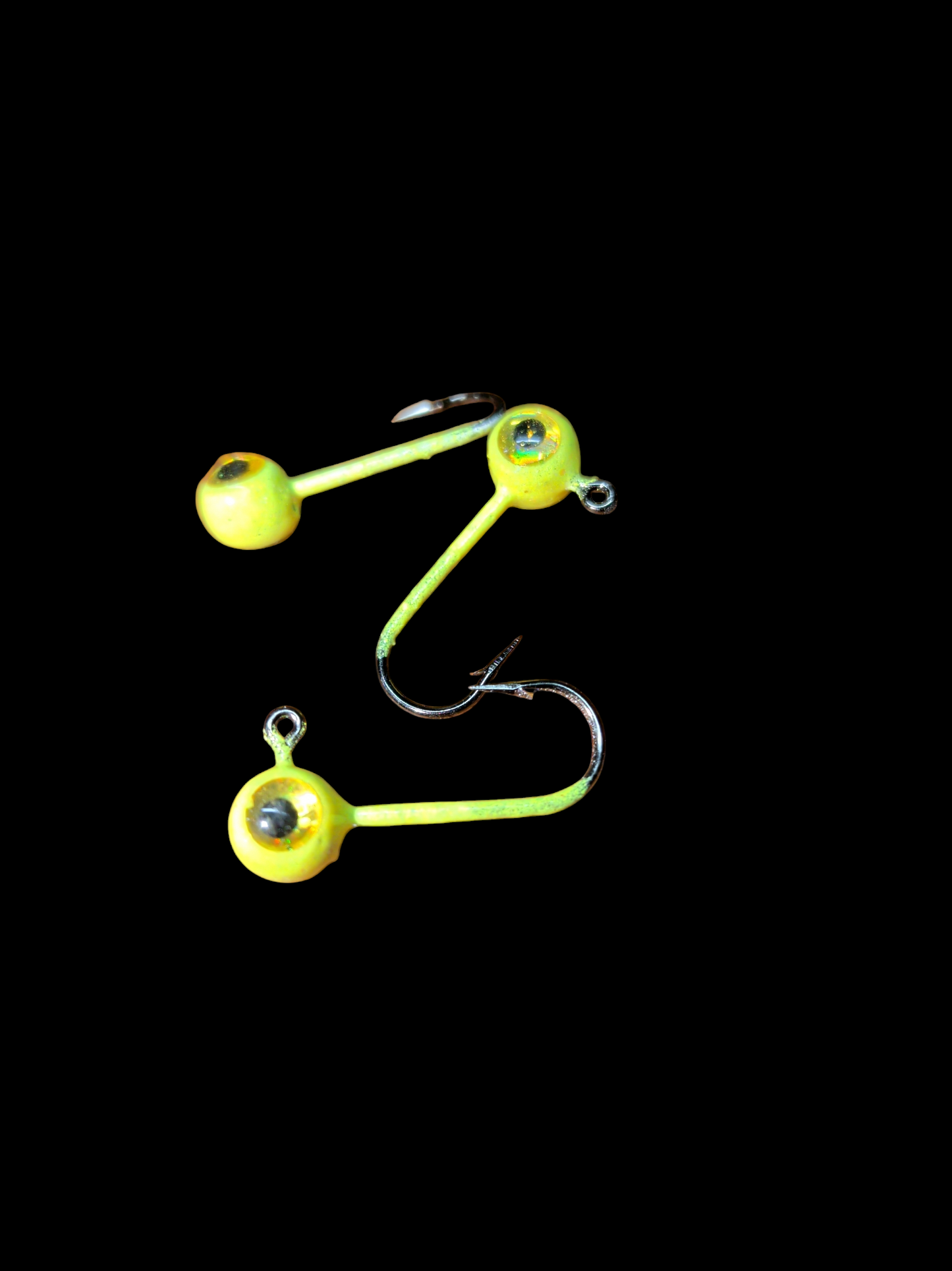 Glow #6 Mustad 32570-BN 1/32oz Lead Head