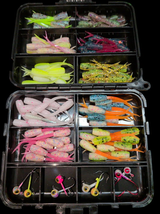 Custom 1.6" FC Jerk Fry and 1/32oz jig pocket pack