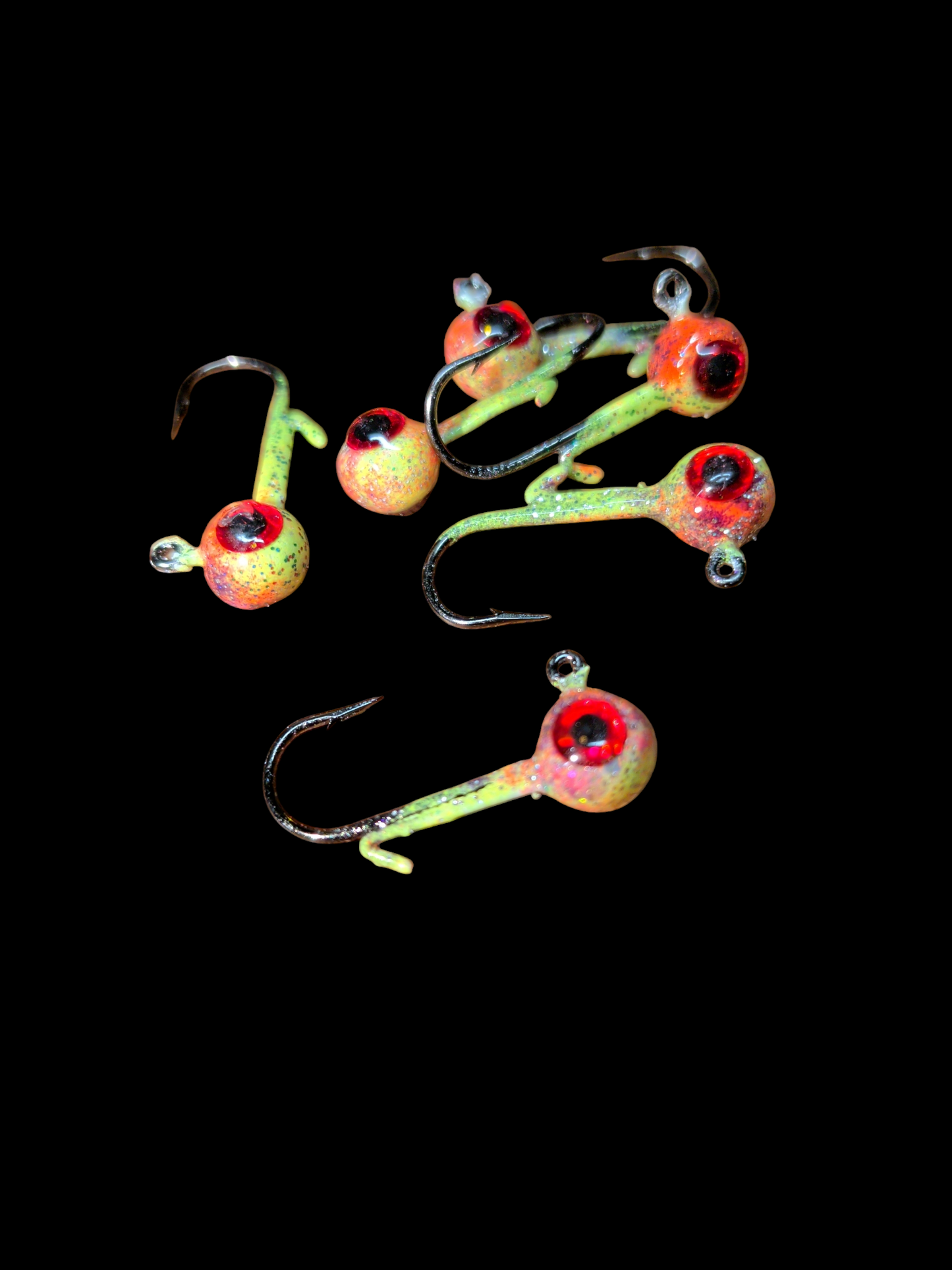 Glow #6 Mustad 32570-BN 1/32oz Lead Head