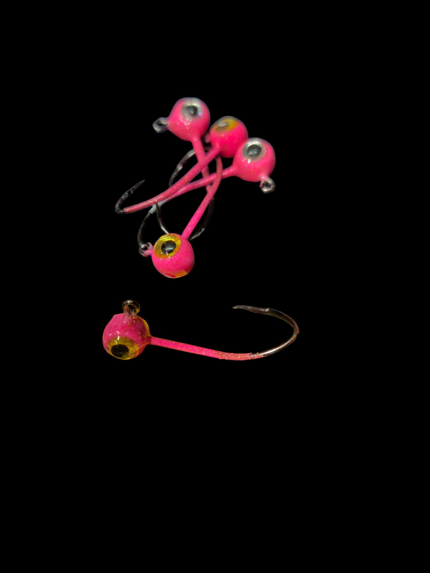 Glow #6 Mustad 32500 Sickle Hook 1/32oz Lead Head Jigs
