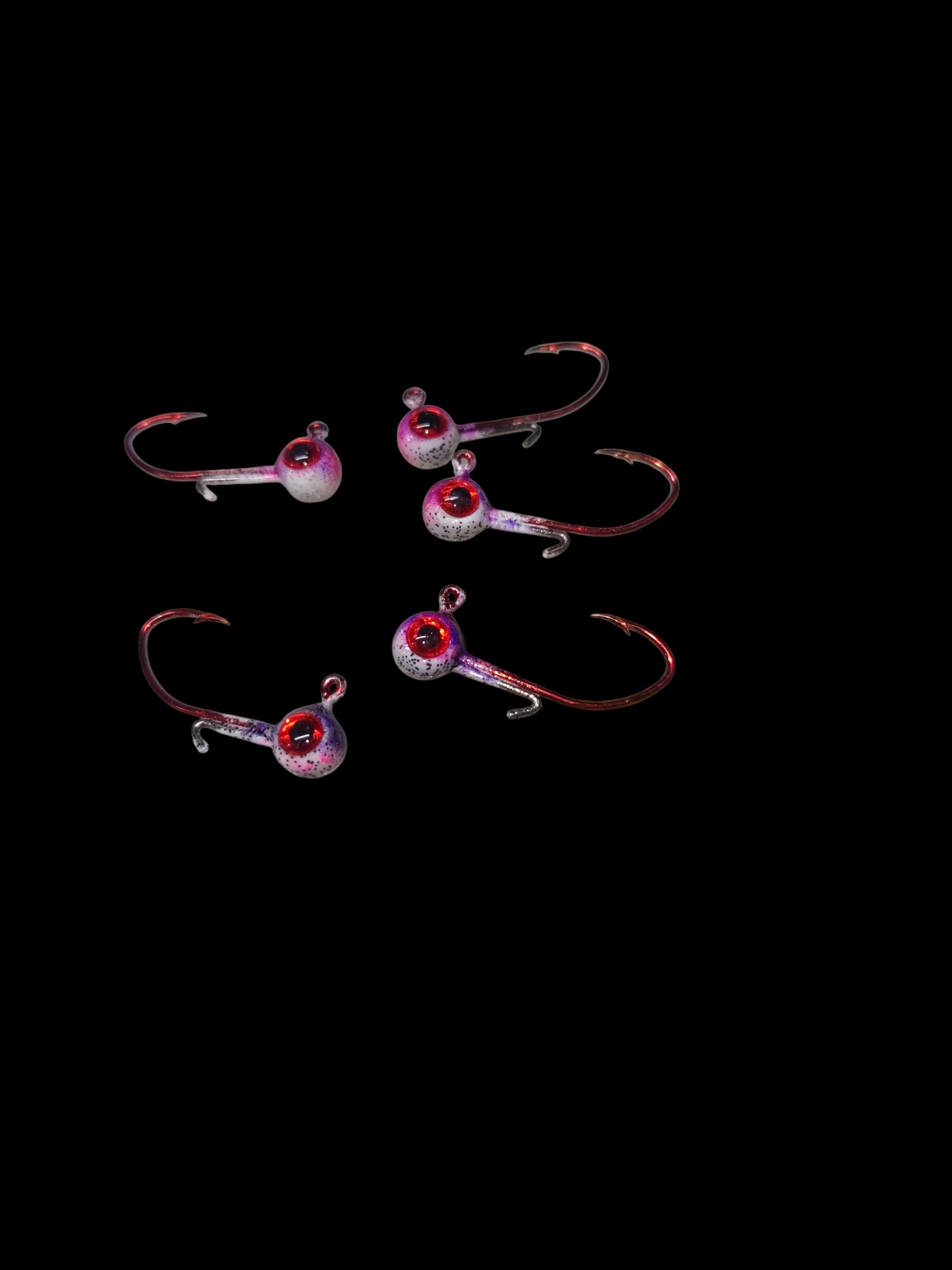 Glow #6 Mustad 32500 Sickle Hook 1/32oz Lead Head Jigs