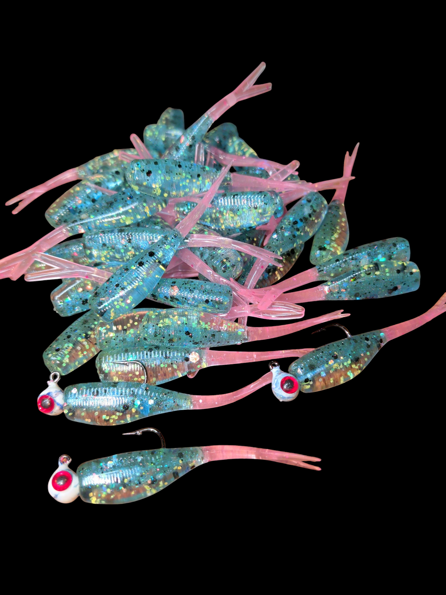 Custom 2" FC Split Tail Shad Pocket Pack