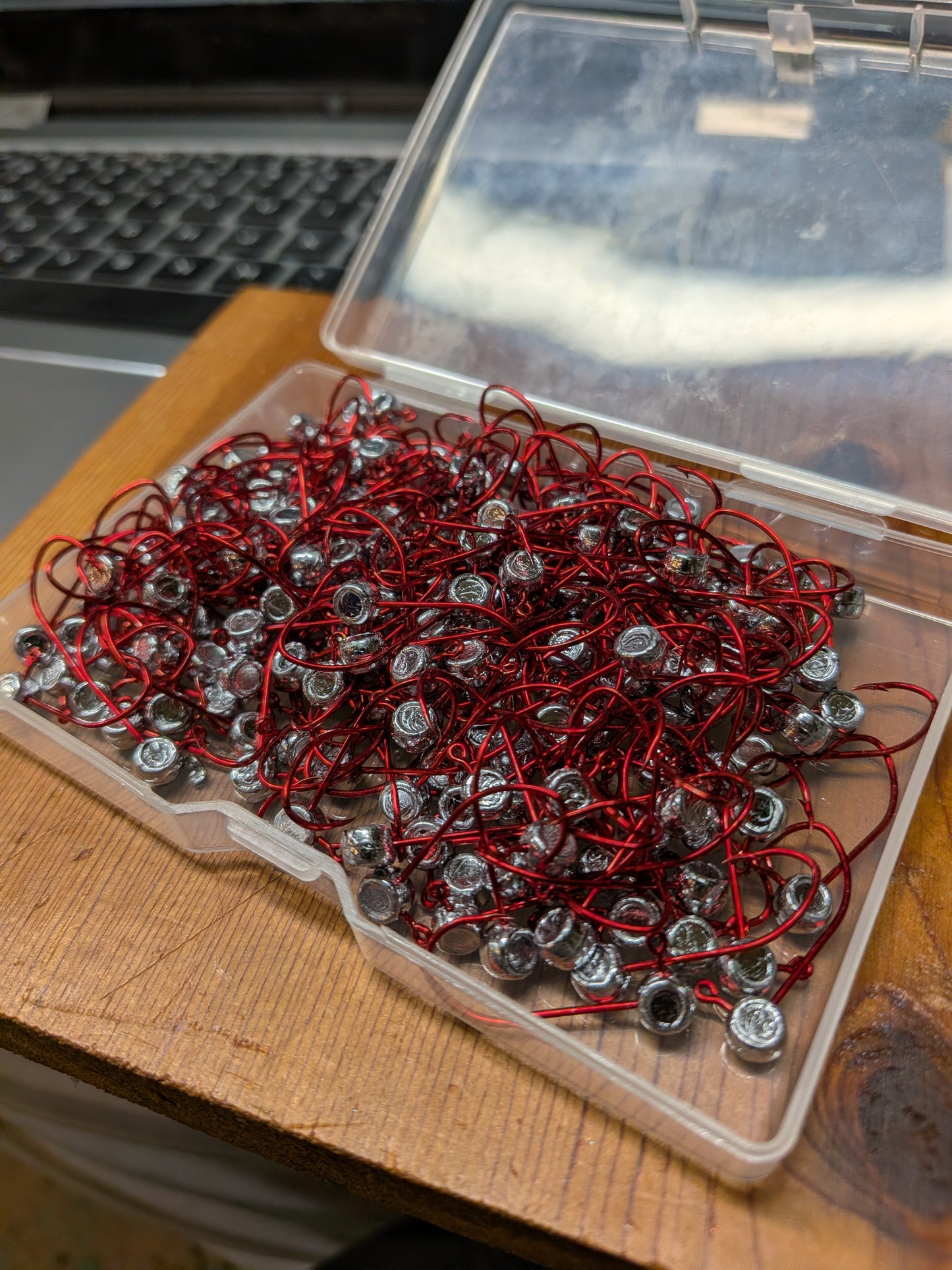 1/32oz Red #6 Mustad 32500 (unpainted bulk counts)