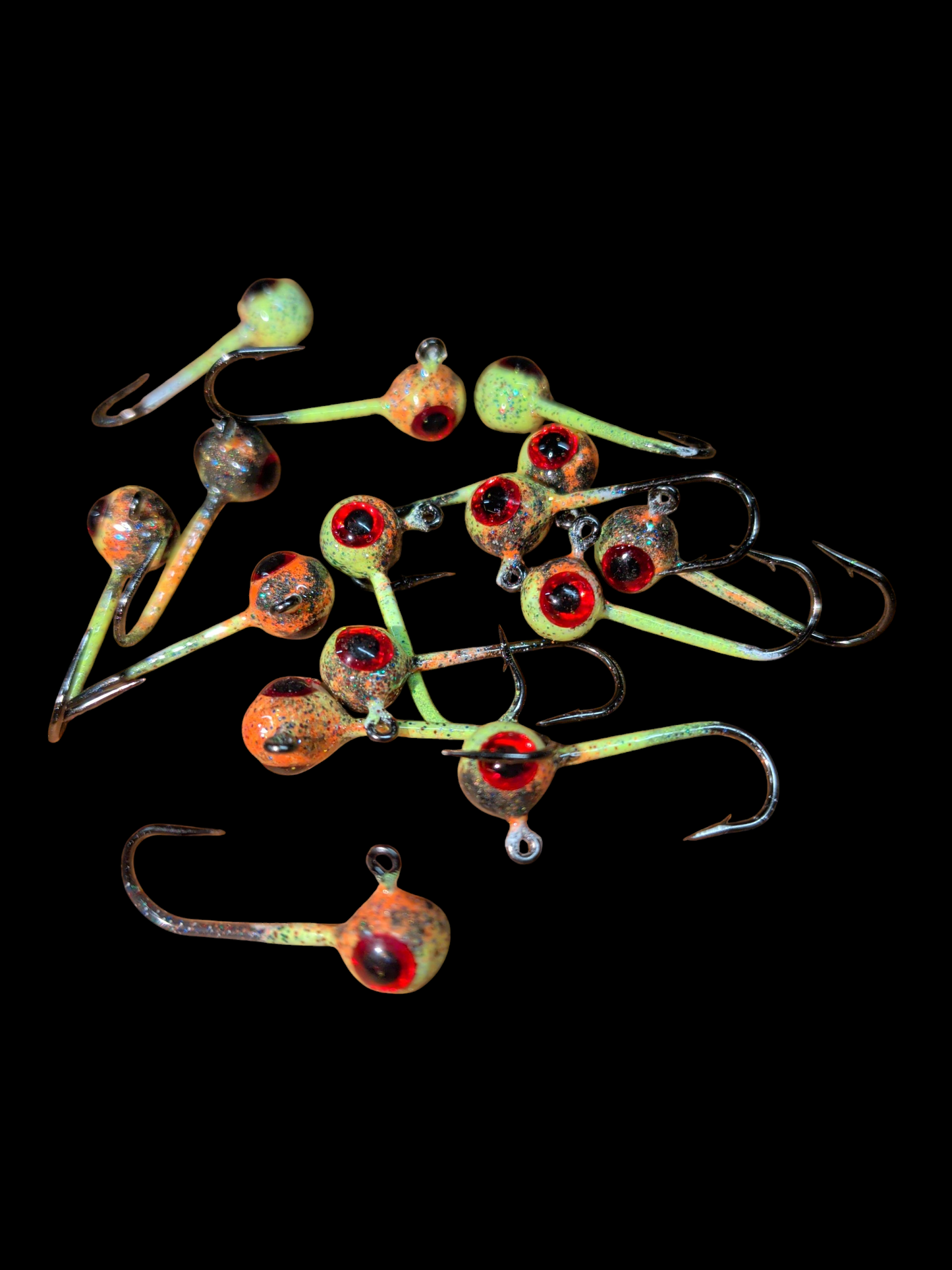 Glow #6 Mustad 32570-BN 1/32oz Lead Head