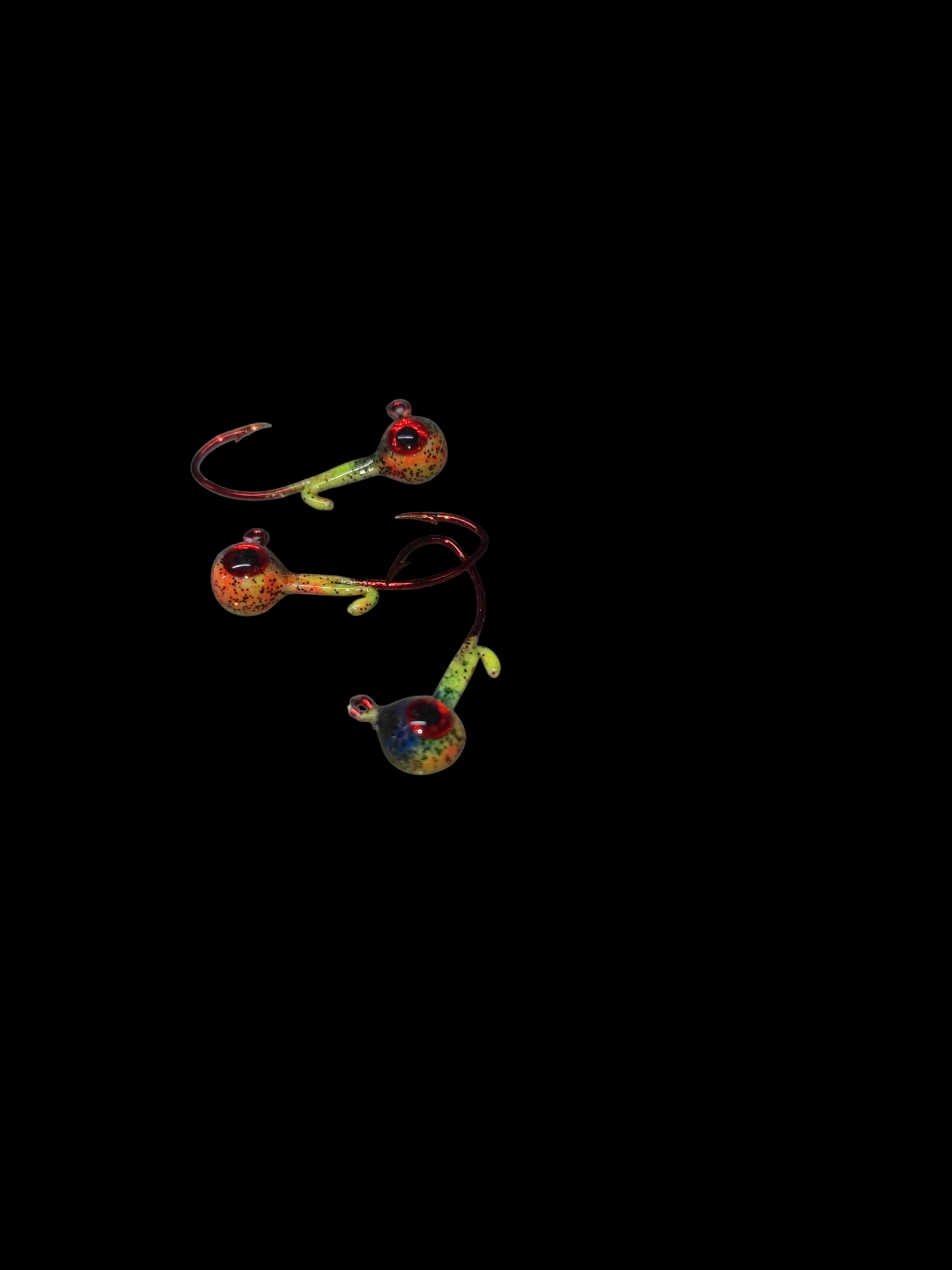 Glow #6 Mustad 32500 Sickle Hook 1/32oz Lead Head Jigs